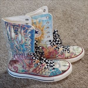 Custom High top painted converse 7.5